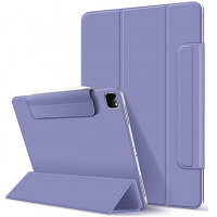 Магнитный чехол-книжка с фиксатором для стилуса Buckles Magnetic Case серо-фиолетовый для Apple iPad Pro 11