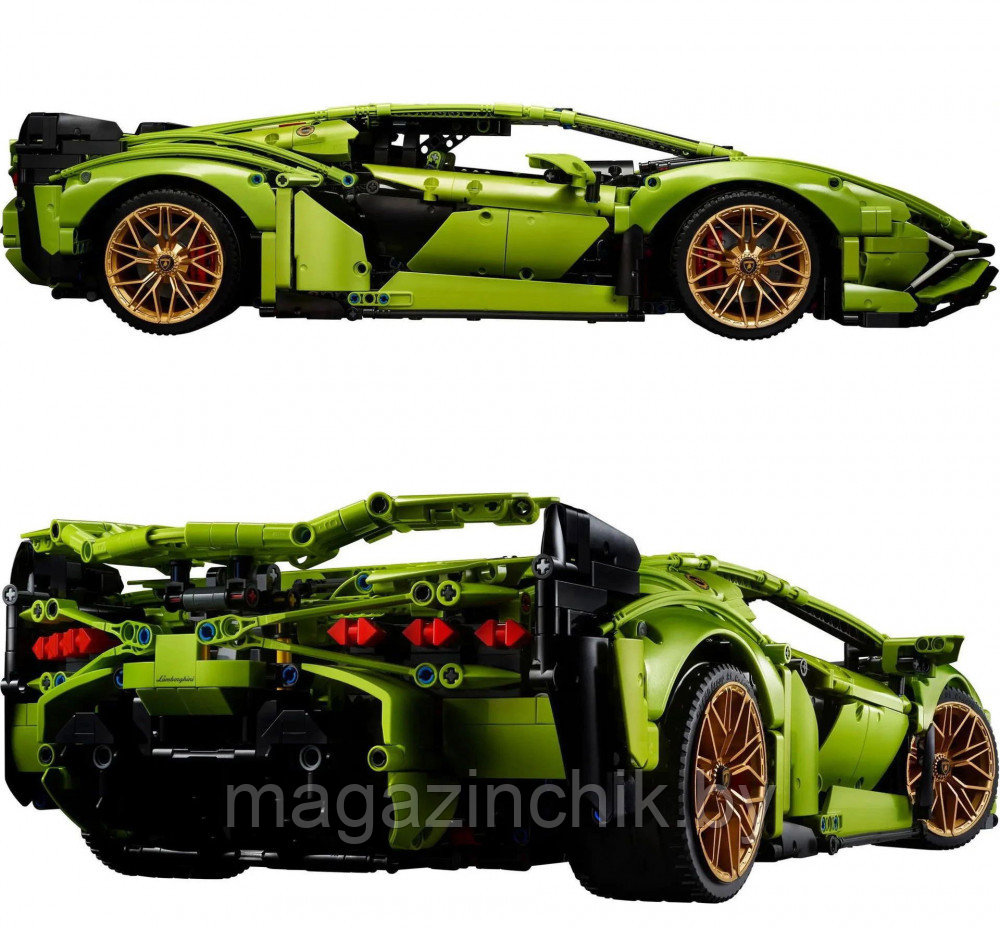 Конструктор Lamborghini Sian FKP 37 1:8, 3728 дет. KK6891 аналог лего Техник 42115 - фото 5 - id-p205262259