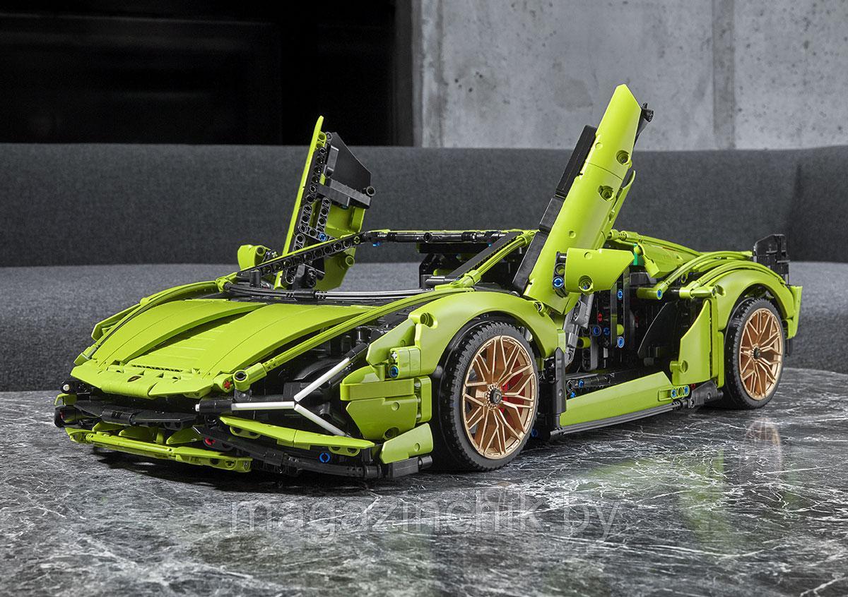 Конструктор Lamborghini Sian FKP 37 1:8, 3728 дет. KK6891 аналог лего Техник 42115 - фото 7 - id-p205262259