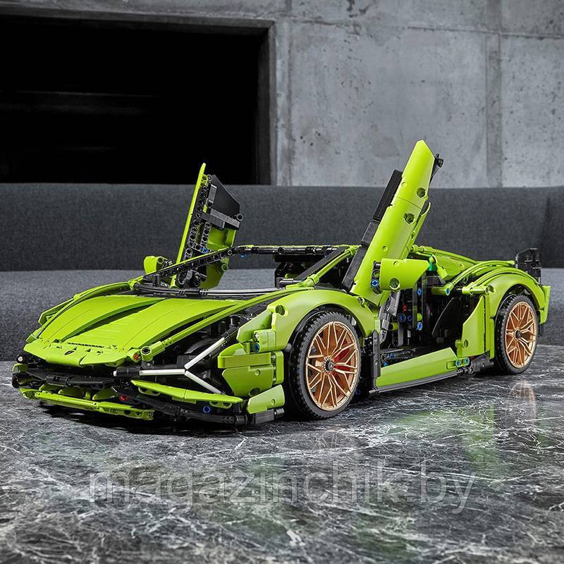 Конструктор Lamborghini Sian FKP 37 1:8, 3728 дет. KK6891 аналог лего Техник 42115 - фото 10 - id-p205262259