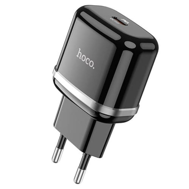 Зарядное устройство Hoco N24 Victorious Type-C PD20W + кабель Type-C - Lightning (Черный) - фото 4 - id-p205262368