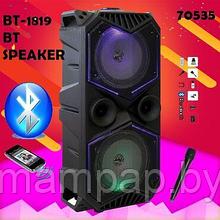 Портативная колонка BT Speaker ZQS-1819 с микрофоном для караоке, 30W, LED подсветка, пульт ДУ