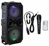 Портативная колонка BT Speaker ZQS-1819 с микрофоном для караоке, 30W, LED подсветка, пульт ДУ, фото 6