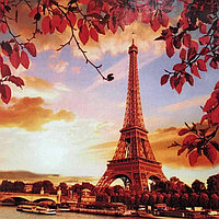 Набор для творчества Рисование по номерам 40*40см Осенью в Париже DV-4356-57