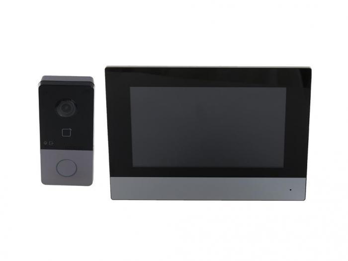 Комплект видеодомофона монитор с вызывной панелью HikVision DS-KIS603-P(C) - фото 1 - id-p205272597