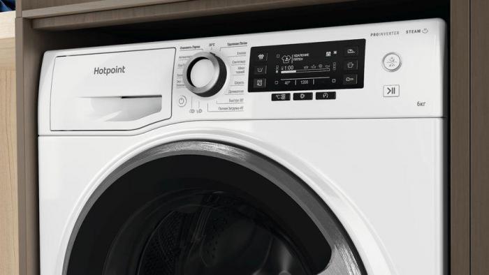 Стиральная машина HOTPOINT NSD 6239 S VE RU, с фронтальной загрузкой, с паром, 6кг, 1200об/мин, инверторная - фото 8 - id-p204653492