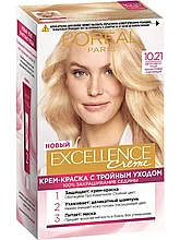 L'Oreal Paris Excellence Creme 10.21 Светло-Светло-Русый Перламутровый Осветляющий Крем-краска для волос