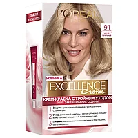 L'Oreal Paris Excellence Creme 9.1 Очень Светло-Русый Пепельный Крем-краска стойкая для окрашивания волос