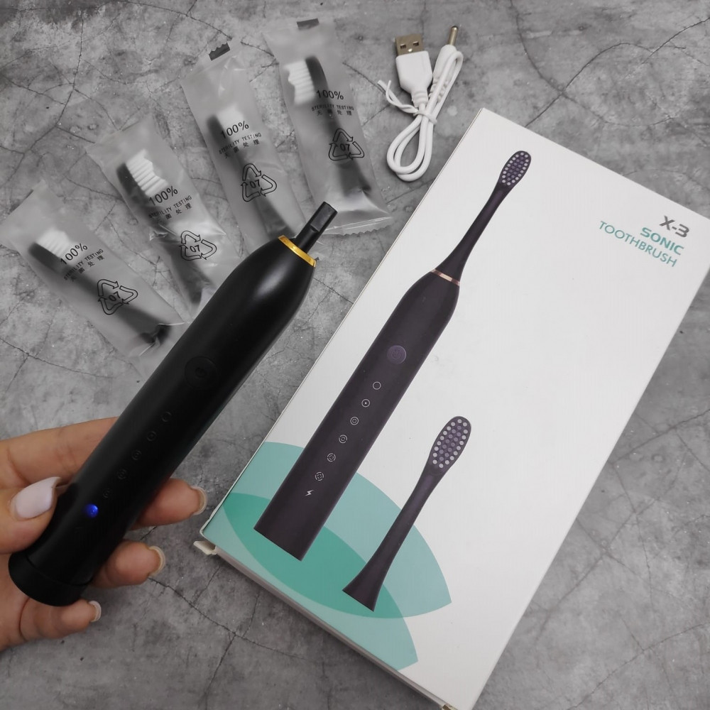 Электрическая зубная щётка Sonic toothbrush x-3 Белый корпус - фото 6 - id-p131569440