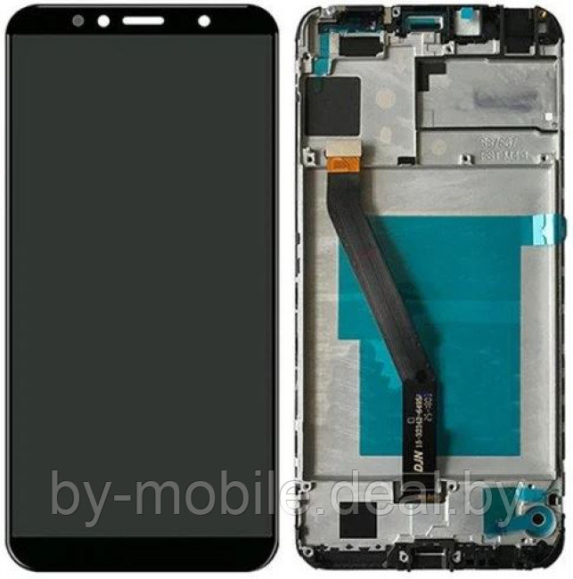 Экран (модуль) в раме Huawei Y6 (2018) черный - фото 1 - id-p205281554