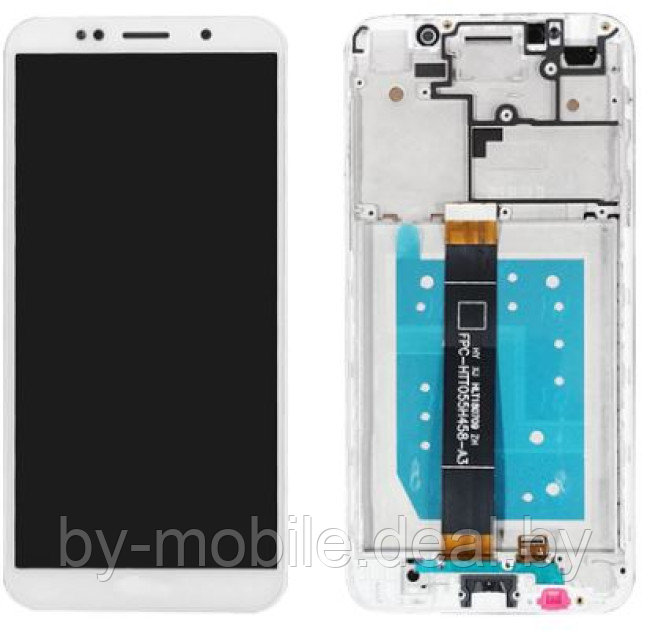 Экран (модуль) в раме Honor 7A, Huawei Y5 Prime (2018) белый - фото 1 - id-p205281561