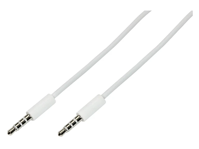 Аудио кабель 3,5 мм штекер-штекер 1 м белый REXANT - фото 1 - id-p197438513