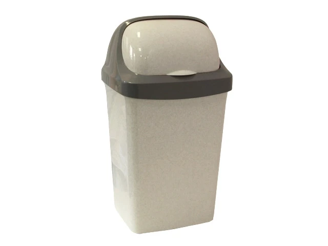 Контейнер для мусора РОЛЛ ТОП 9л (мраморный) IDEA - фото 1 - id-p197438589