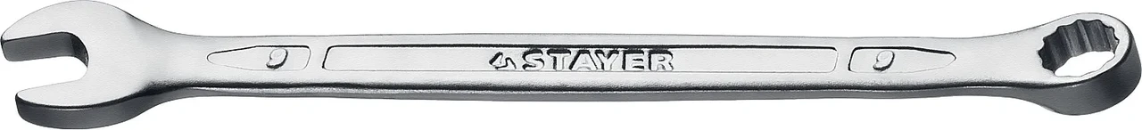Комбинированный гаечный ключ 9 мм, STAYER HERCULES - фото 1 - id-p205291899