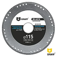 Алмазный диск по металлу 115х22,23 мм Black GRAFF
