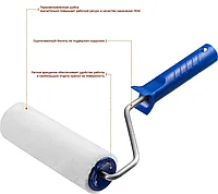Валик малярный ВЕЛЮР 48, 180 мм, d=48 мм, ворс 4 мм, ручка d=8 мм, ЗУБР