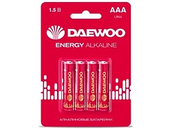Батарейка AAA LR03 1,5V alkaline BL-4шт DAEWOO ENERGY
