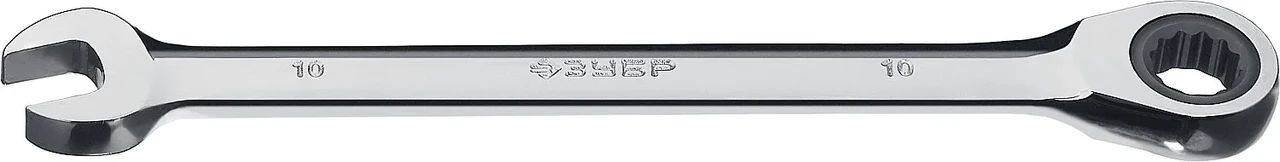 Комбинированный гаечный ключ трещоточный 10 мм, ЗУБР - фото 1 - id-p205291941