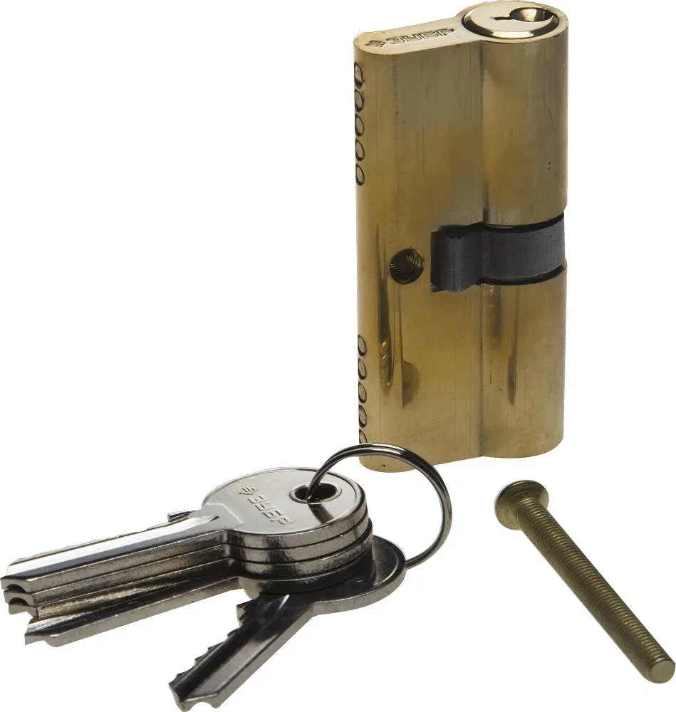 Механизм ЗУБР Мастер цилиндровый, тип ключ-ключ , цвет латунь, 5-PIN, 60мм - фото 1 - id-p205289038