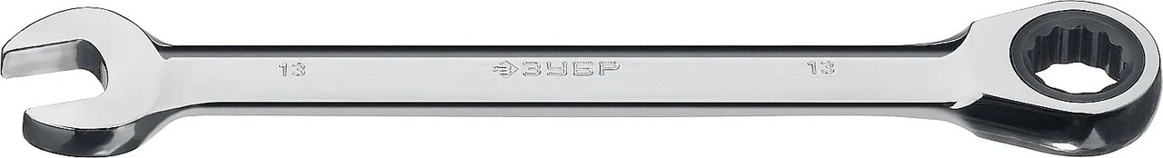 Комбинированный гаечный ключ трещоточный 13 мм, ЗУБР - фото 1 - id-p205291943