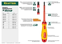 Отвертка KRAFTOOL, высоковольтная, Cr-Mo-V стержень, двухкомпонент. маслобензостойкая рукоятка, SL, 2,5х75мм