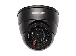 Муляж камеры внутренней, купольная с вращающимся объективом (черная)  REXANT