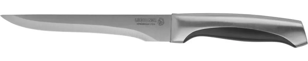 Нож LEGIONER FERRATA обвалочный, рукоятка с металлическими вставками, лезвие из нержавеющей стали, 150мм - фото 1 - id-p205297485