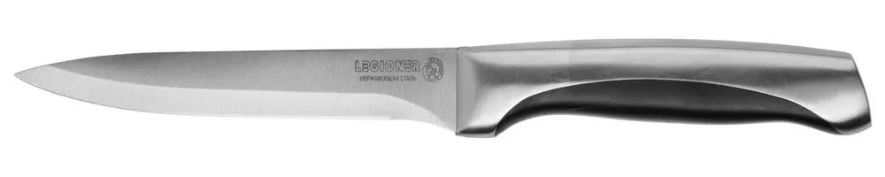Нож LEGIONER FERRATA универсальный, рукоятка с металлическими вставками, лезвие из нержавеющей стали, 125мм - фото 1 - id-p205297486