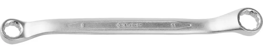 Накидной гаечный ключ изогнутый 9 x 11 мм, ЗУБР - фото 1 - id-p205291971