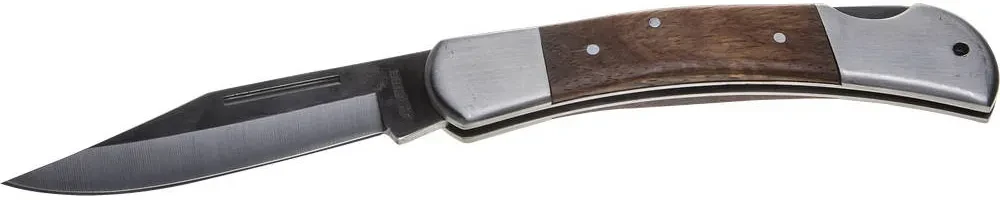 Нож STAYER складной с деревянными вставками, большой - фото 1 - id-p205297500