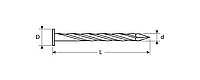 Гвозди винтовые оцинкованные, 90 х 3.4 мм, 5 кг, ЗУБР