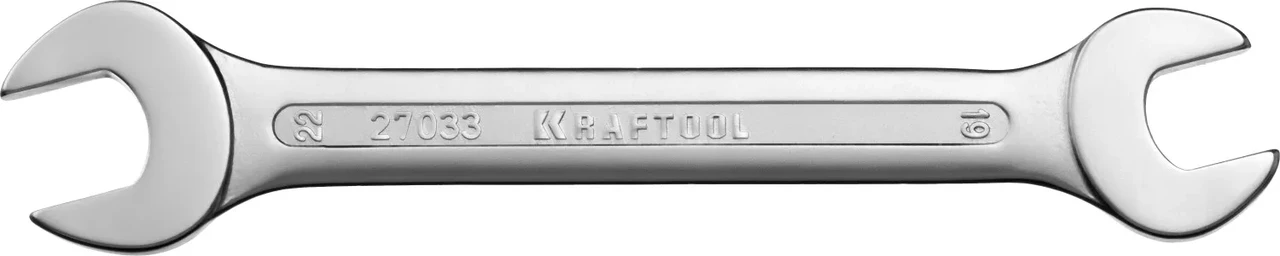Рожковый гаечный ключ 19 х 22 мм, KRAFTOOL - фото 1 - id-p205292014