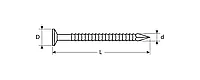 Гвозди ершеные оцинкованные, 50 х 2.5 мм, 38 шт, ЗУБР