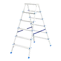 Стремянка двусторонняя 6 ступеней, алюминиевая, Россия, Сибртех