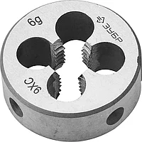 ЗУБР М10x1.5мм, плашка, сталь 9ХС, круглая ручная