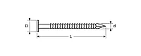 Гвозди ершеные с плоской головкой, оцинкованные, 90 х 4.2 мм, 5 кг, ЗУБР