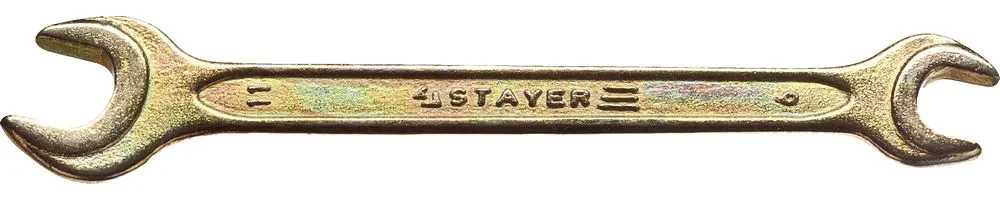 Рожковый гаечный ключ 9 x 11 мм, STAYER - фото 1 - id-p205292027