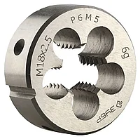 ЗУБР М18x2.5мм, плашка, сталь Р6М5, круглая машинно-ручная 4-28023-18-2.5