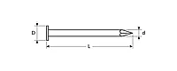 Гвозди с большой потайной головкой, оцинкованные, 100 х 4.0 мм, 8 шт, ЗУБР
