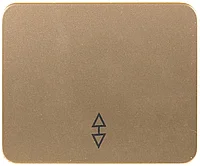Выключатель СВЕТОЗАР ГАММА проходной, одноклавишный, без вставки и рамки, цвет золотой металлик, 10A/~250B