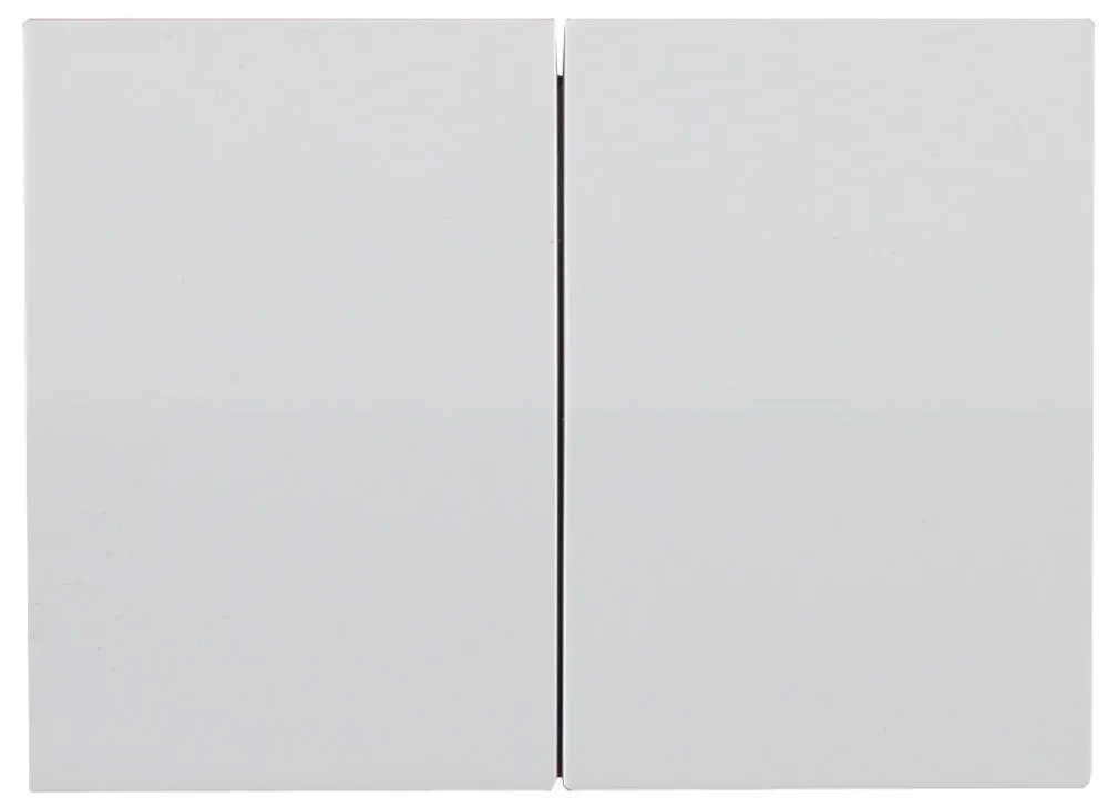 Выключатель СВЕТОЗАР ЭФФЕКТ двухклавишный, без вставки и рамки, цвет белый, 10A/~250B - фото 1 - id-p205302100