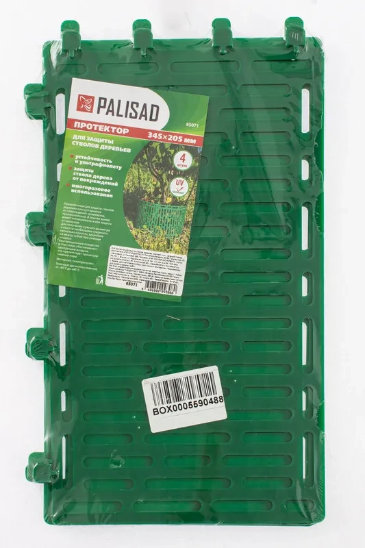 Протектор для защиты стволов деревьев, комплект 4 шт., зеленый// Palisad - фото 1 - id-p197469886
