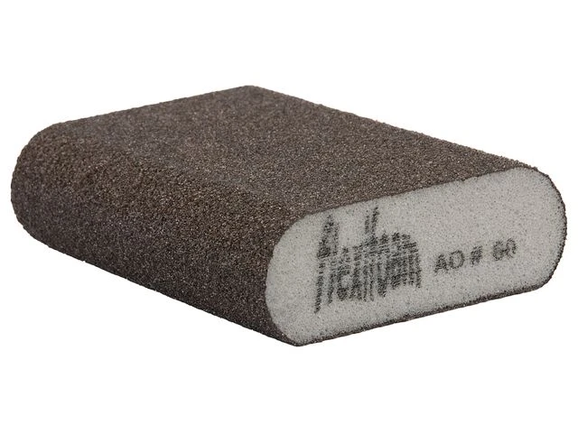 Губка абразивная 98х69х26мм Р100 Round Block Flexifoam (ЗАКРУГЛЕННАЯ) - фото 1 - id-p197440525