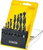 STAYER M-type 8 шт., 3-4-5-6-7-8-9-10, набор спиральных сверл по дереву