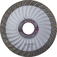 ТУРБО-Плюс 105 мм, диск алмазный отрезной сегментированный эвольвентный по бетону, камню, кирпичу, URAGAN