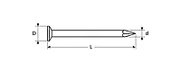 Гвозди строительные оцинкованные, ГОСТ 4028-63, 32 х 1.8 мм, 100 гр., ЗУБР