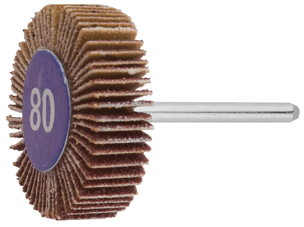 Круг ЗУБР веерный на шпильке, P 80, d 32x10x3,2 мм, L 45мм, 1шт - фото 1 - id-p205298248