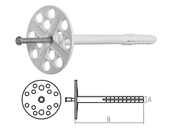 Дюбель для теплоизоляции 10х140 мм с металлич. гвоздем, термогол. (20 шт в карт. уп.) STARFIX