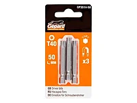 Насадка TORX T40 50мм 3шт GEPARD (GP3514-50) (бита звездочка шестилучевая звезда сталь S2 магнитная)