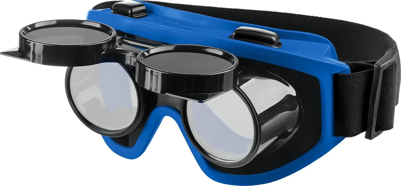 ЗУБР ОГС-5 очки для газовой сварки, затемнение 5 DIN, с откидным блоком - фото 1 - id-p205306987